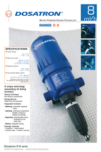 Dosatron D 8-serie doseerpomp, productoverzicht en toepassing