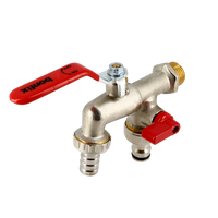 Dubbele Tapkogelkraan messing 1/2, PN16