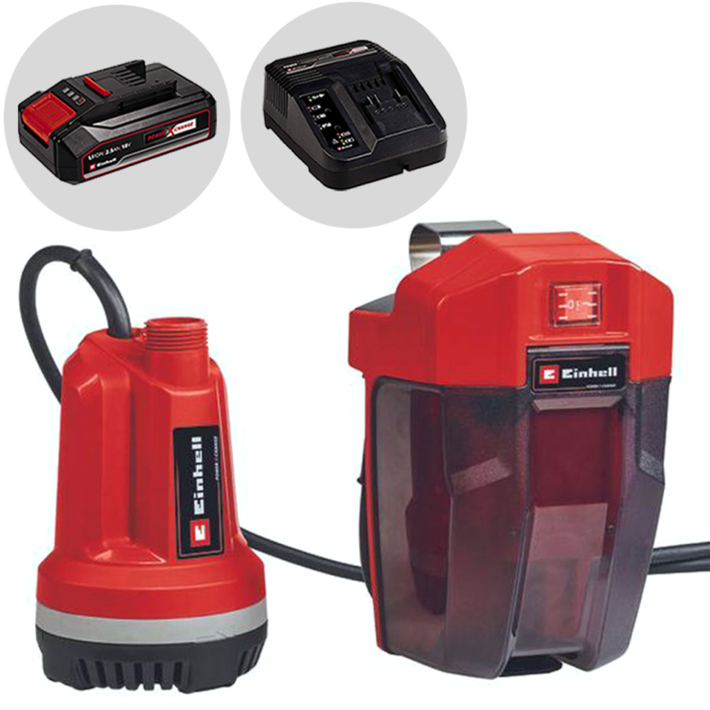 Einhell GE-PP 18RB Li dompelpomp voor schoon water, 18 V 2,5 Ah | Rabe