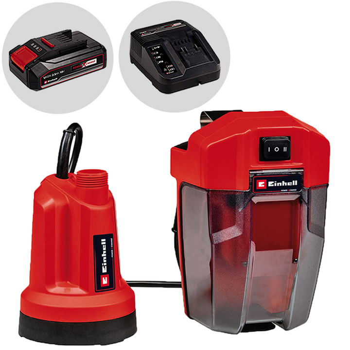 
  Einhell GE-SP 18 LL Li dompelpomp voor schoon water, 18 V 2,5 Ah | Rabe - artikelnummer K606689

