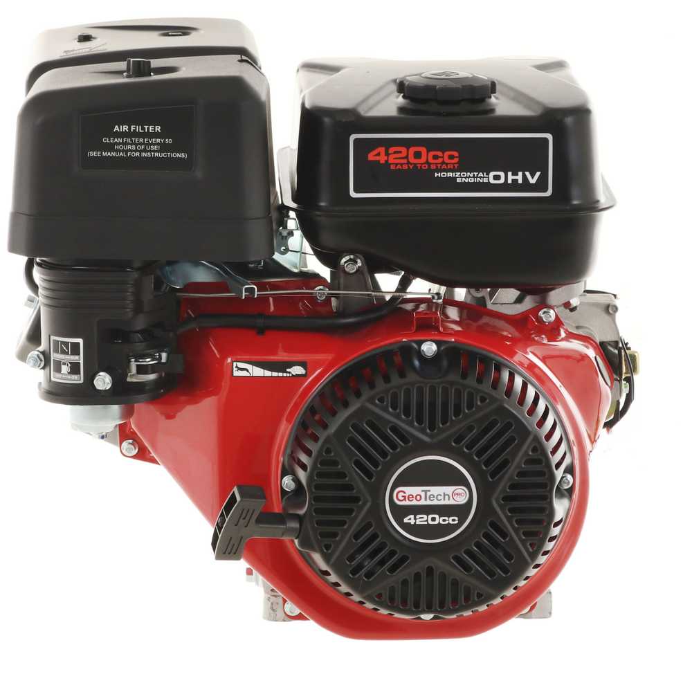GeoTech Pro 420 cc benzinemotor met horizontale as, 12 pk, elektrische start | Rabe