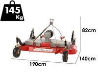 GeoTech Pro TLP 120 gazonmaaier voor de trekker 120 cm, detail 1