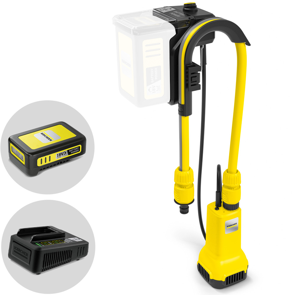 Kärcher BP 2.000-18 Barrel dompelpomp voor schoon water, 18 V 2,5 Ah | Rabe