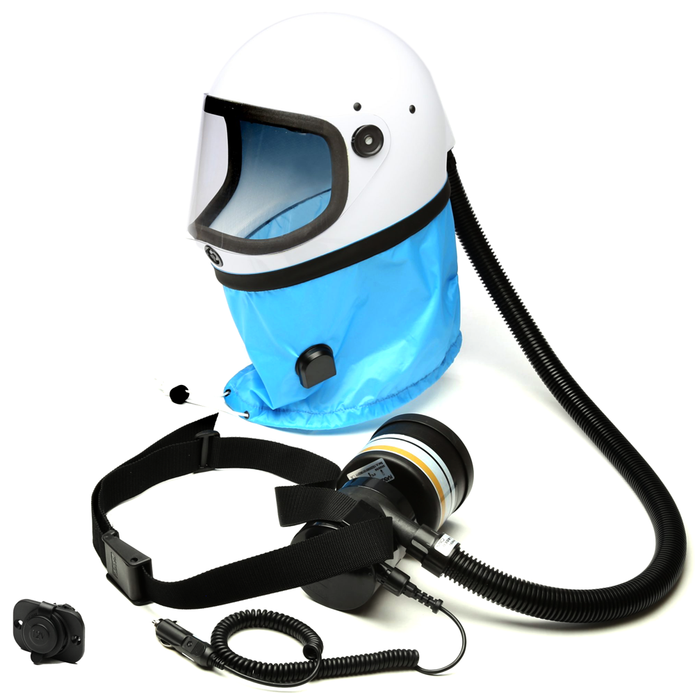 Kasco K80S T9 beschermhelm met aangeblazen lucht, A2P3-filter | Rabe