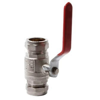 Knelkogelkraan messing, 15 x 15 mm - aanzicht 2