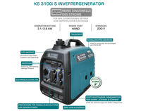 Könner & Söhnen KS 3100i S inverter aggregaat 3,1 kW, foto 11