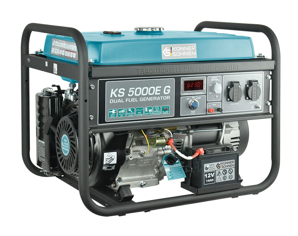 Könner & Söhnen KS 5000E G aggregaat op gas en benzine 4,5 kW, foto 3