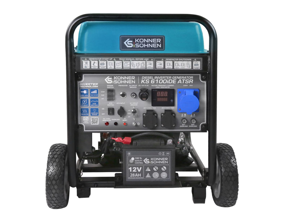 Könner & Söhnen KS 6100iDE ATSR diesel aggregaat 5,5 kW, foto 2