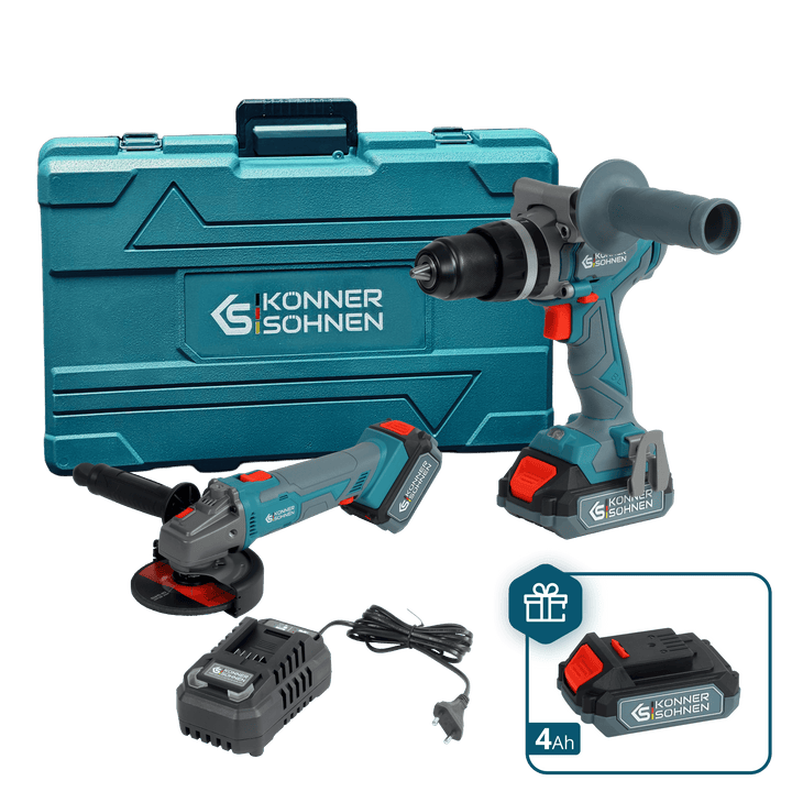 
  Könner & Söhnen KS IDAGB 20V SET 1 PLUS accu gereedschapsset | Rabe - artikelnummer KS IDAGB 20V SET 1 PLUS
