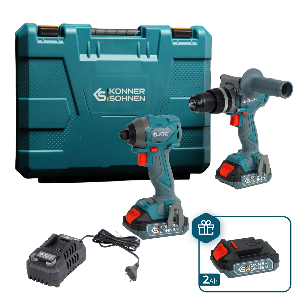 Könner & Söhnen KS IDISD 20V SET 2 PLUS accu gereedschapsset | Rabe