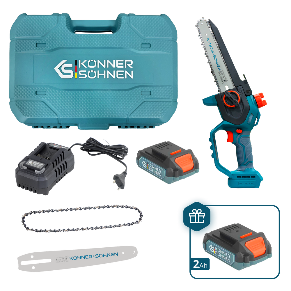 Könner & Söhnen KS MCS20V-8 CASE PLUS accu mini kettingzaag | Rabe