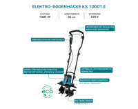 Könner & Söhnen KS 1000T E elektrische tuinfrees 36 cm, foto 2