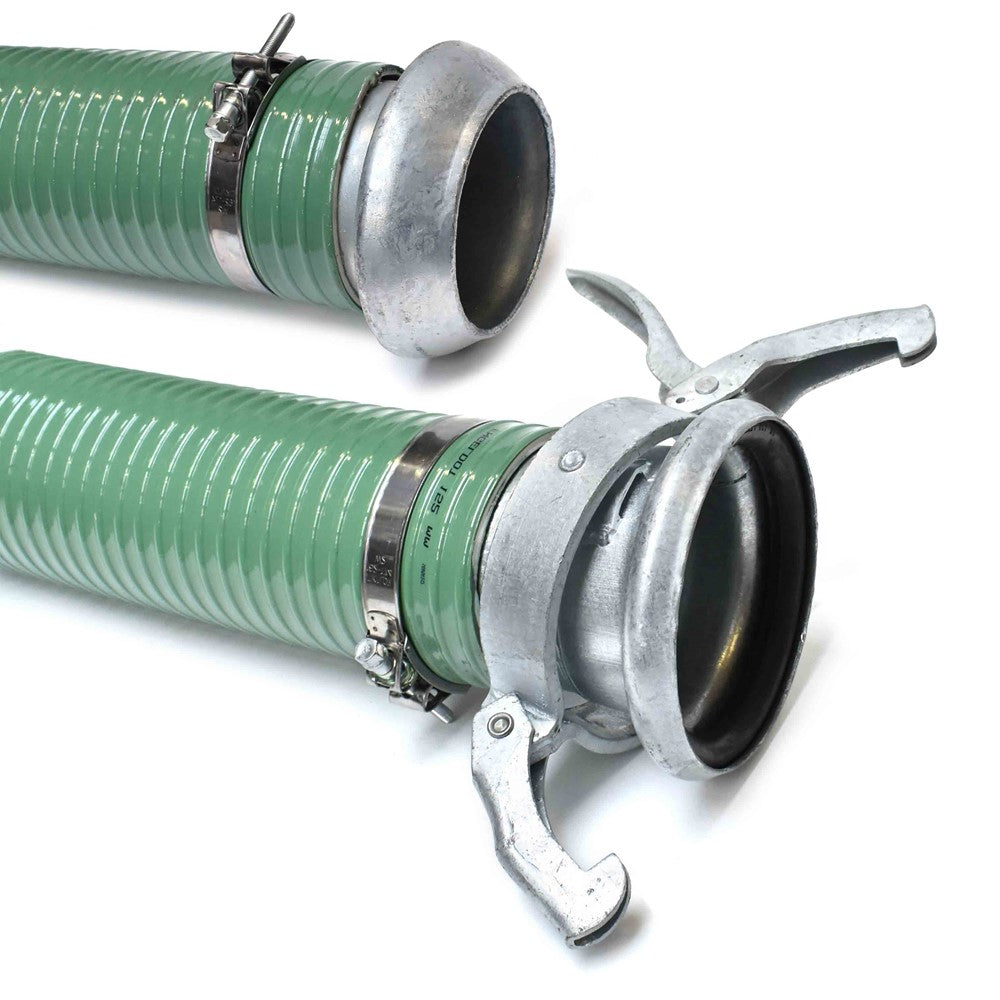 PVC gierslang set 6" met V-deel en M-deel