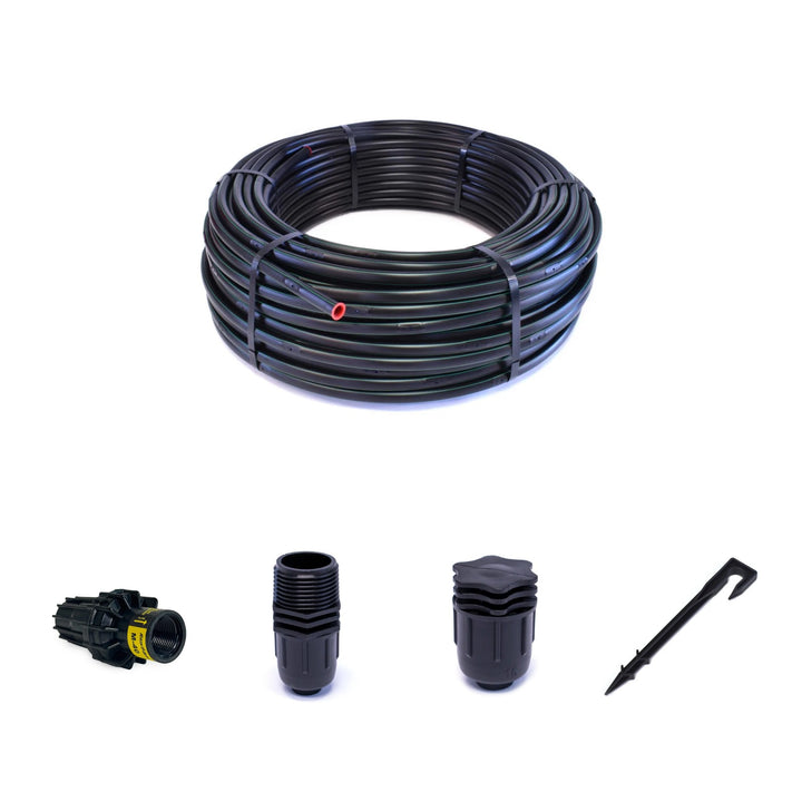 
  Druppelslang startset 16 mm met drukregelaar, 50 of 100 meter - artikelnummer RABE-SET-006-50
