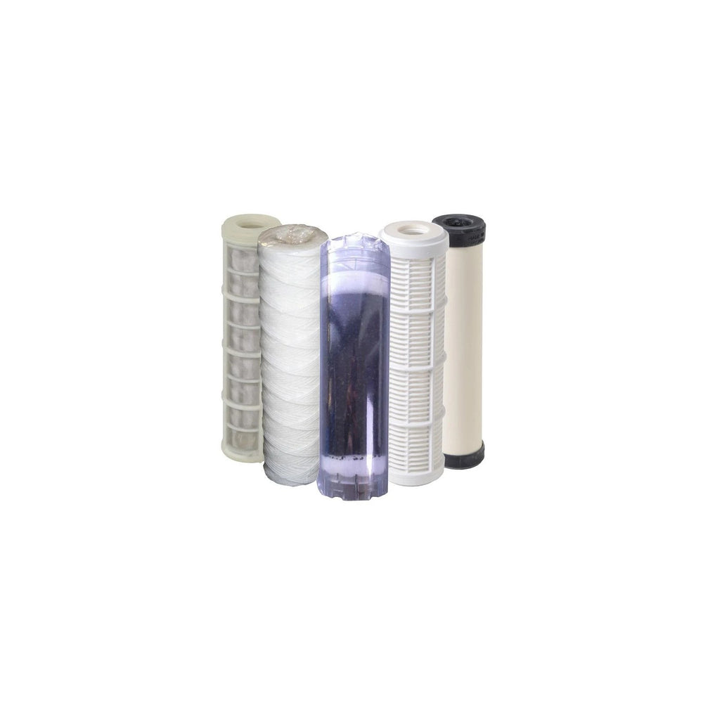 H2Q filtercartridges vervangset 10 inch, koordomvlochten en actieve kool