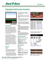 Werking en technische gegevens van de Rain Bird XFD druppelslang 16 mm