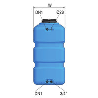 Opslagtank PE serie CPN, 2.000 liter - aanzicht 2