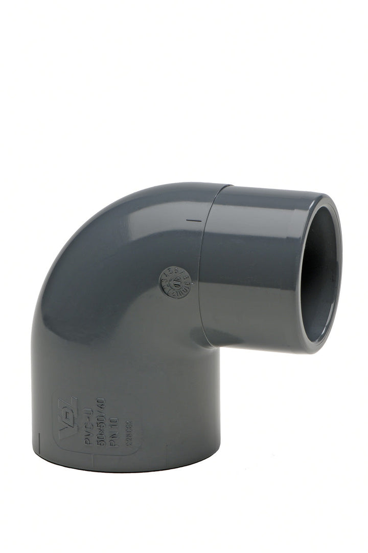 
  Verloopknie PVC 90GR, 40 x 32 mm, PN10 - artikelnummer 310104
