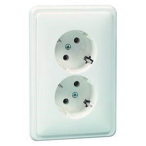 
  Wandcontactdozen 2-voudig randaarde | Rabe - Artikelnummer 406634
