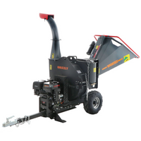 Wortex Grizzly benzine hakselaar, takken tot 100 mm, elektrische start, getrokken uitvoering | Rabe