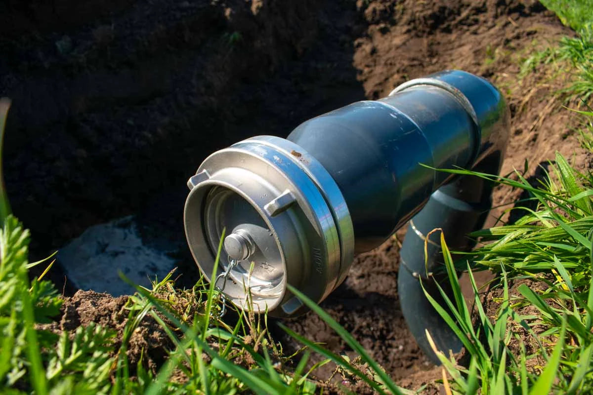 Hydrant voor landbouwberegening in de grond